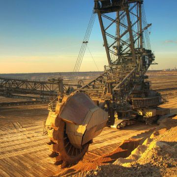 indústria de mineração e construção